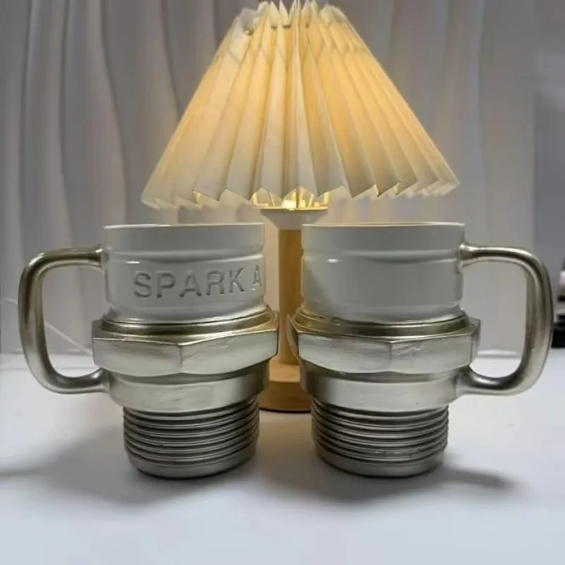 Novedad, taza de vela de ignición, taza de café Industrial para entusiastas del coche, coleccionistas, fiesta en casa, escritorio de oficina, exhibición de garaje, regalos de cumpleaños