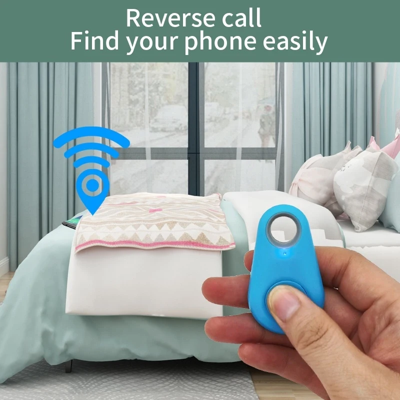 Smart Bluetooth Anti-Lost Device, Mini GPS Tracker Key Finder, Two-Way Alarm Locator for Keys, Pets, Kids & Phones