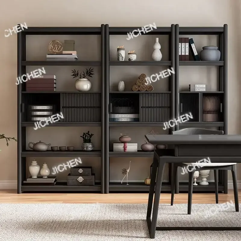 

Solid wood antique rack, new-style Chinese tea room, Zen minimalist display rack, living room partition, Duobao Pavilion