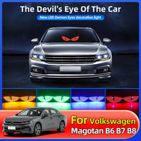 2Pcs Eyes Flexible Neon Cool Car Flashing Evil Eyes Devil Eyes LED Atmosphere Lamp For Volkswagen Magotan B6 B7 B8 Tiguan 5N AD1