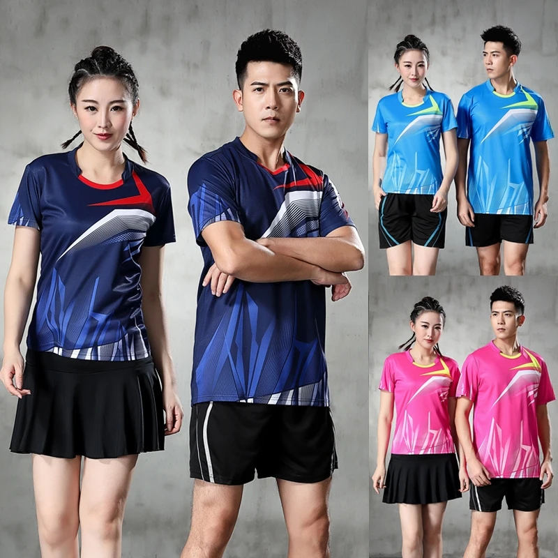 Badminton sport shirts,quick dry Table Tennis Uniforms Kit Short Sleeved T-shirt,Tennis Shirts, fitnesslife  Badminton t-Shirts