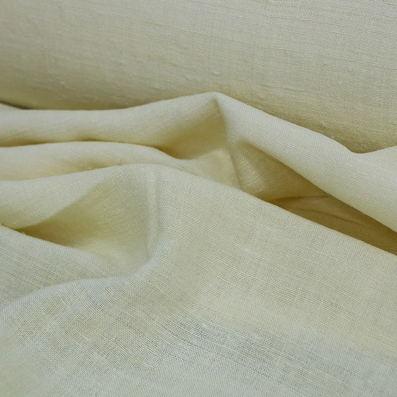 

Natural natural-color tussah silk coarse fabric niche tea setting plant-dyed
