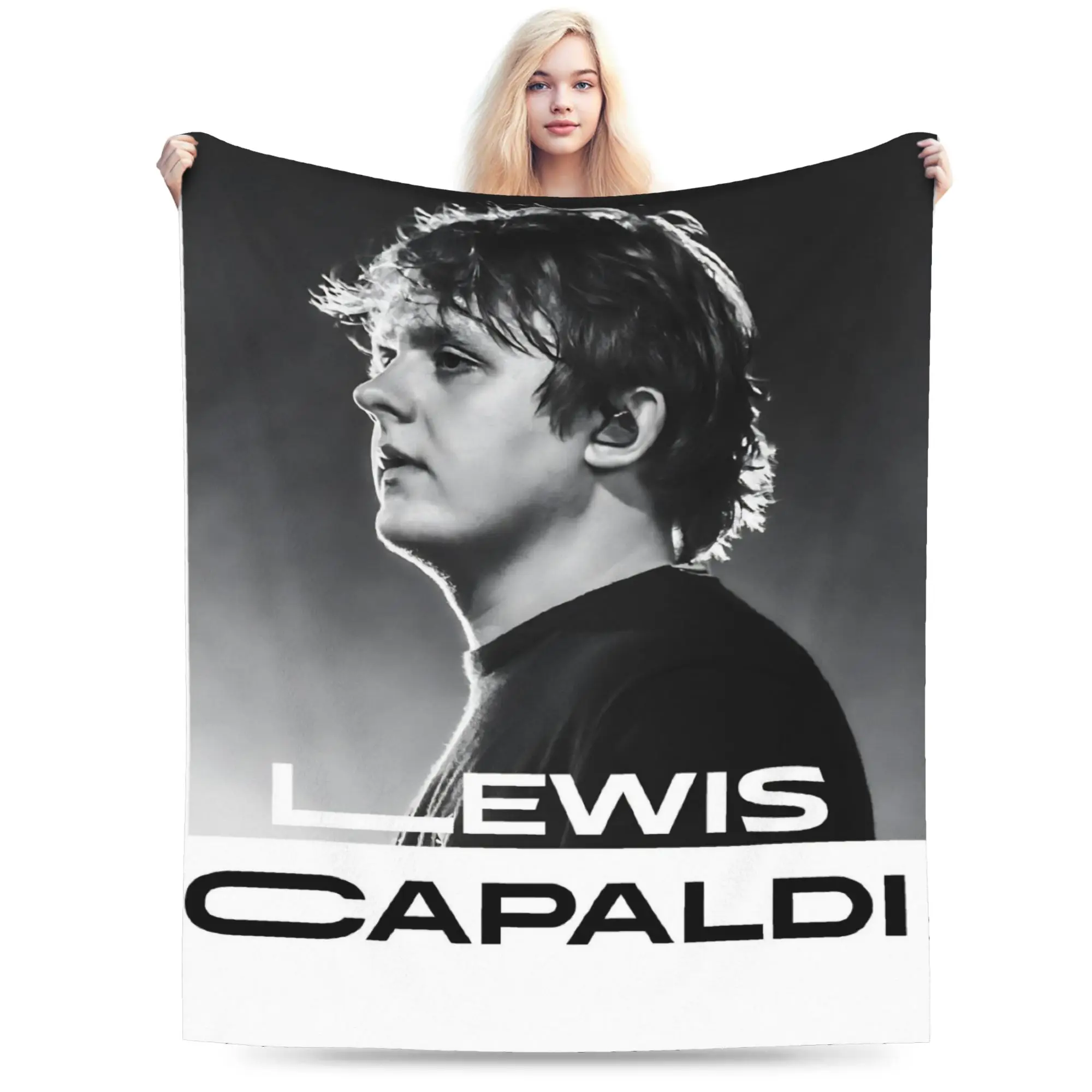 Super Soft Lewis Capaldi Tour 2026 Throw Blanket Premium Flannel Fleece Lightweight Bed Blanket Super Cozy Blankets All Season