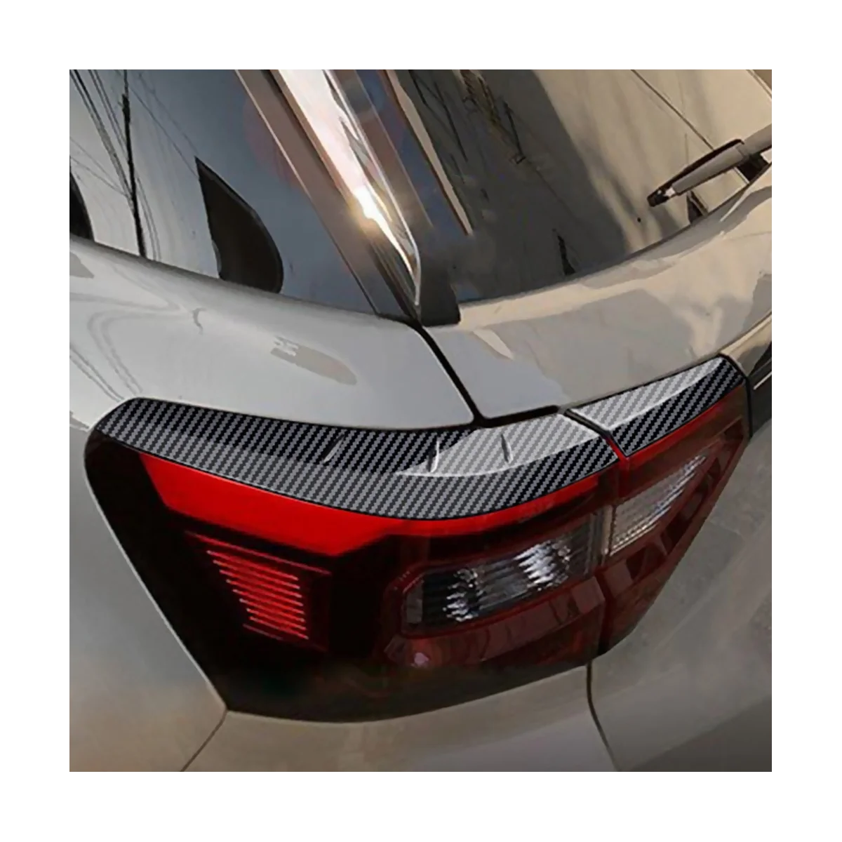 Carbon Fiber Car Body Rear Tail Light Frame Stick Taillight Cover Trim Eyebrow for Raize 200