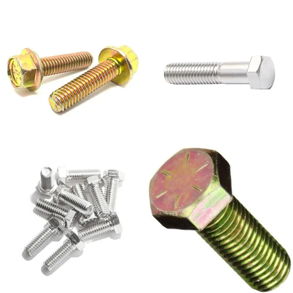 

Hex Flange Bolts Grade 8 Coarse Thread 5/16-18x1-1/4 Zinc Yellow Coated Full Threaded Screws for Heavy Duty Applications