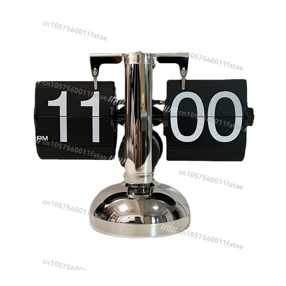 

Retro European-style simple personalized page-turning clock, small balance shape,home living room desk clock,creative flop clock