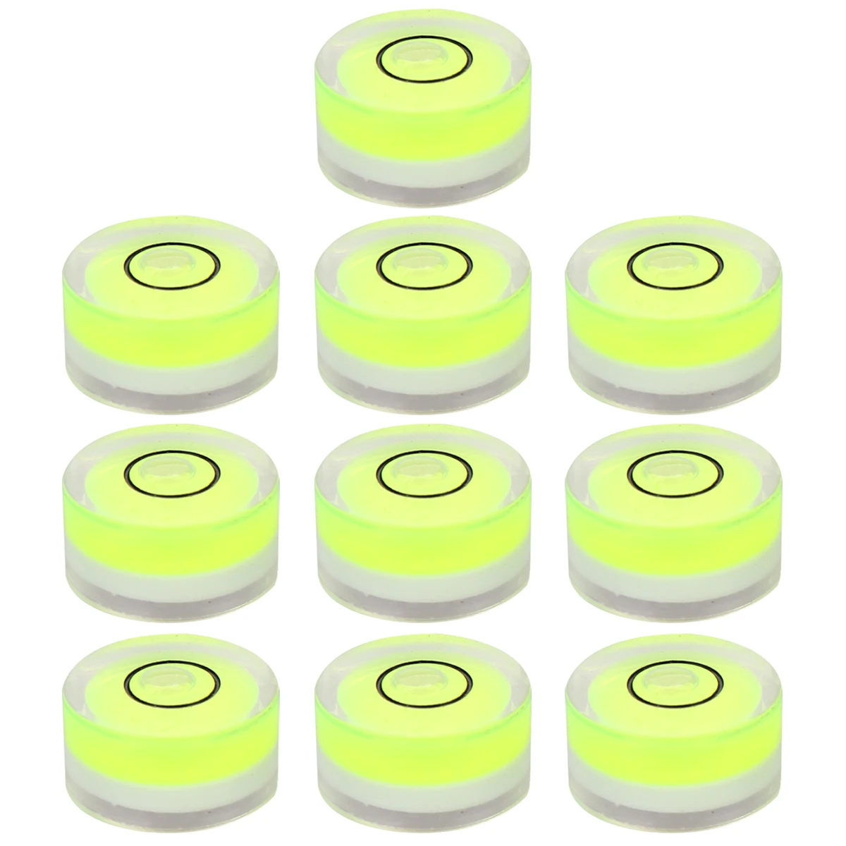 10 قطعة مستوى الفقاعات الدائرية المعادل الأفقي الروح الصغيرة الاكريليك أداة معايرة الدقة لاستبدال ترايبود دائري