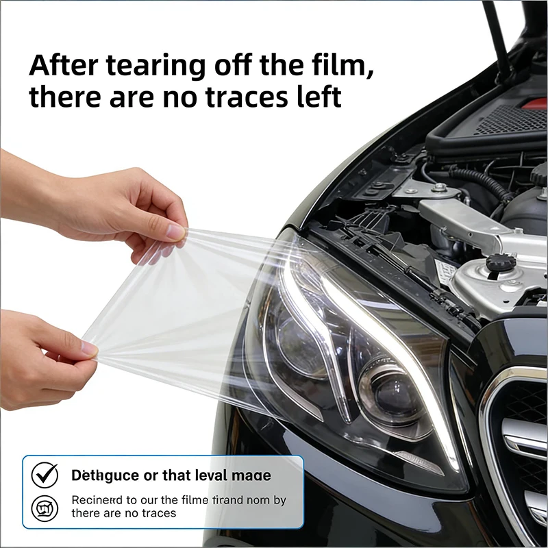 For Volvo XC40 2018-Present 2021-2022 TPU Transparent Smoked Black Headlight Film Anti-Scratch Sticker Repair Accessories - view 3