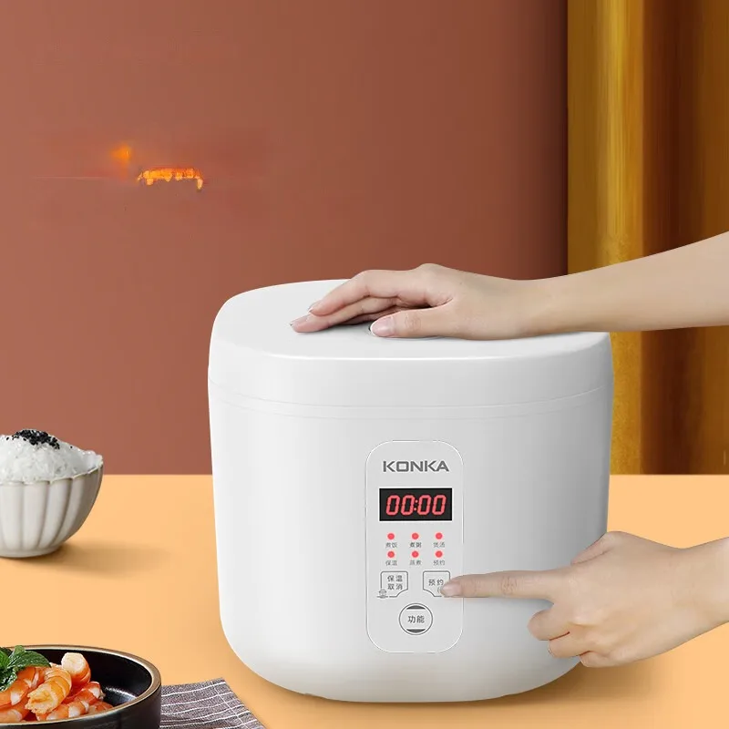 

Mini Electric Rice Cooker Smart Temperature Control 24-hour Reservation Cooking Congee Cooker 2L Capacity Smart Reservation