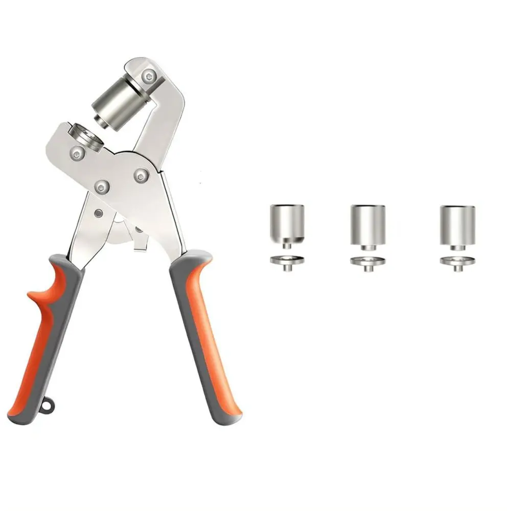 Professional Grommet Setting Tool Kit Adjustable Eyelet Punch Plier For Leather Fabric Tarpaulin Curtain Craft Repair