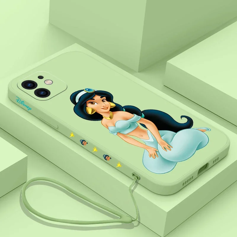 Disney Snow White Jasmine Phone Case For iPhone 15 14 13 12 11 Pro Max Mini X XR XS MAX 8 7 Plus Liquid Silicone Cases Cover