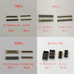 10pcs 40 78 Pin LCD Display Screen FPC Connector For Samsung Galaxy A53 5G A536 A536B A5360 USB Charging Charger Battery FPC