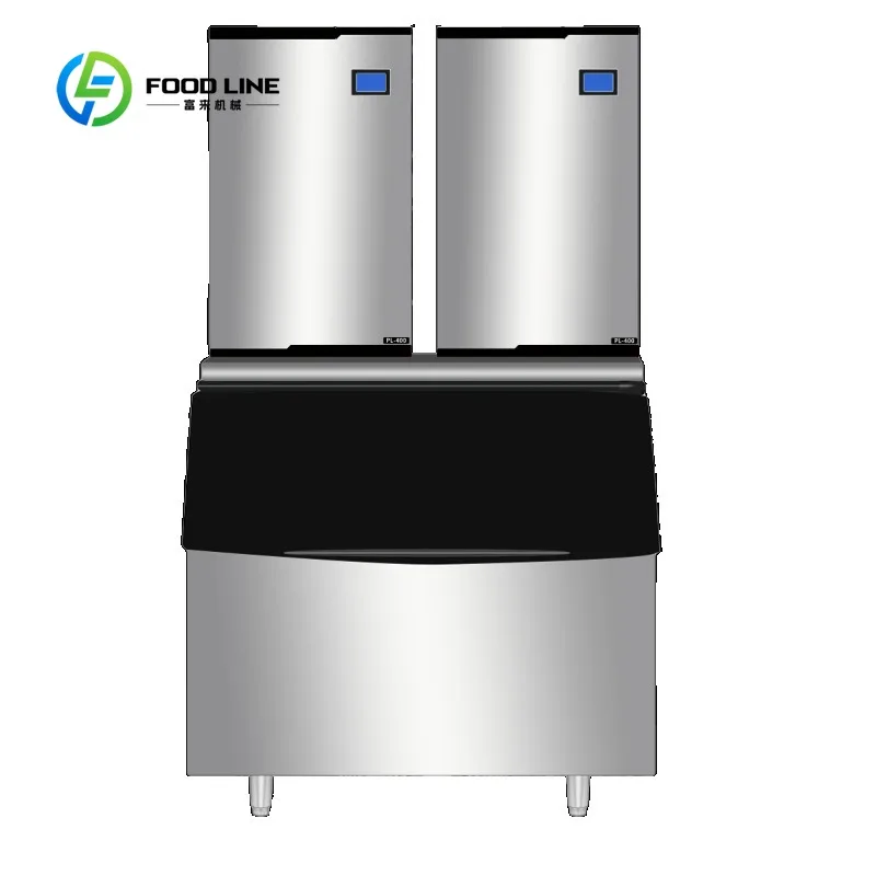 Customized Commercial 400Kg Large Capacity Square Cube Ice Maker, Industrial Block Ice Machine with Standard Size 28*28*32mm