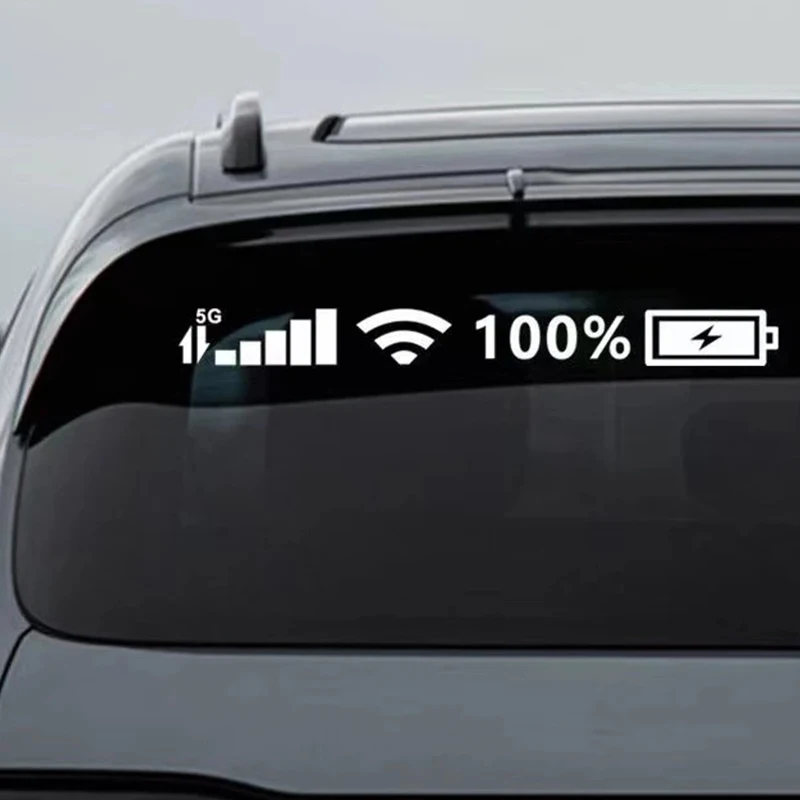 Car Windshield Stickers Signal WIFI Power PVC Decal Mobile Phone Car Stickers Auto Exterior Decorative Accessories Decals