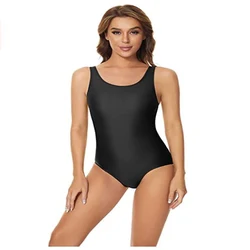 Speerise Kadın Kolsuz Tek Parça Tank Leotard Bodysuit Unisex Beyaz Leotard Kadın Streç ve Spandex Jimnastik Dans Leotard