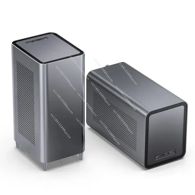 N5 N4 N3 N2 Mini NAS Case ITX Mini Aluminum with Steel Plate Support 130mm CPU Cooler Two 100×25mm Fan Are Standard