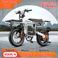 T16 E-bike 1000W Motor 48V20AH Battery Mountain Electric Bicycle Off-road Electric Motorcycle 16*4.0 Fat Tire City Electric Bike