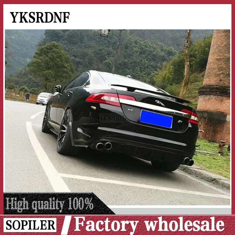 For Jaguar XF 2012 2013 2014 2015 ABS Plastic Unpainted Color Rear Roof Spoiler Wing Trunk Lip Boot Cover Car Styling 