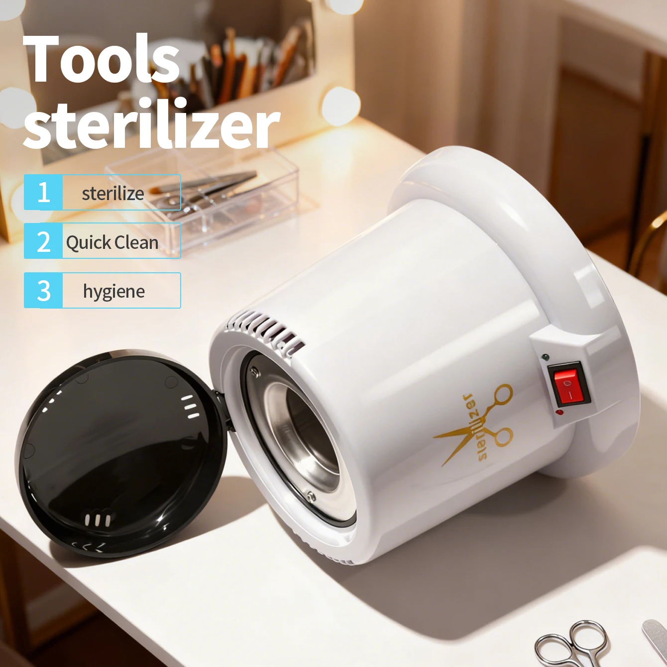 Nail Tool Sterilizer for Esthetician Sterilization Machine Metal Nail Art Tools Have Autoclave Sterilizers High Temperature
