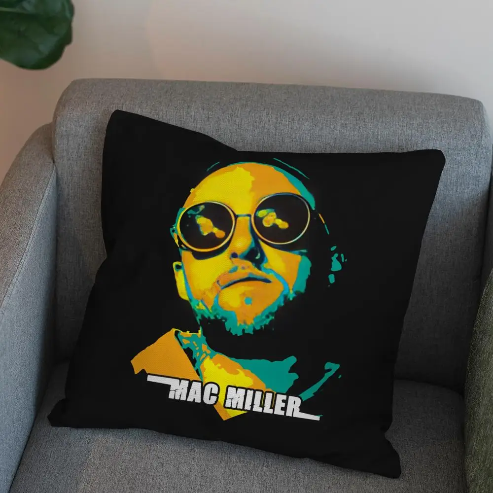 

Rapper M-Mac Miller Pillow Case For Car Sofa Decorative Home Double-sided Print Plush Square Throw Pillow Cushion Cover