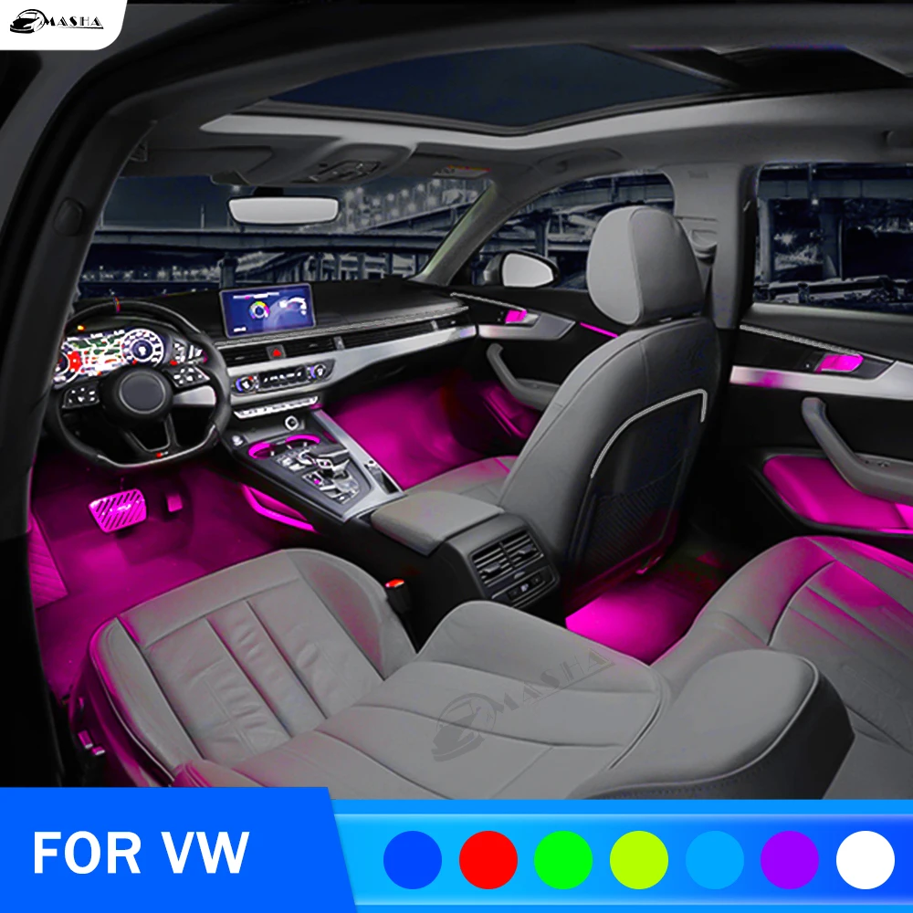 

Автомобильные фонари для ног для VW Golf 4 5 6 MK4 MK5 MK6 Jetta Passat B5 B6 B7 B8 CC Polo 6R 9N UP T-Cross Tiguan Touareg Аксессуары