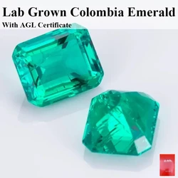 Top Lab Grown Columbia Emerald Stones Hand-cut Hydrothermal Emeralds Gemstone for Diy Jewelry Making Selectable  Certificate