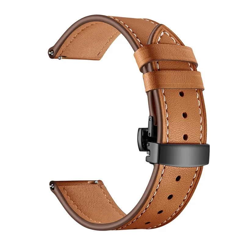22mm 20mm Leather Strap For Samsung Galaxy Watch 6 5 4 Amazfit GTR4/GTS Bracelet Wristband for Huawei Watch 4/3/GT4-3-2 Correa