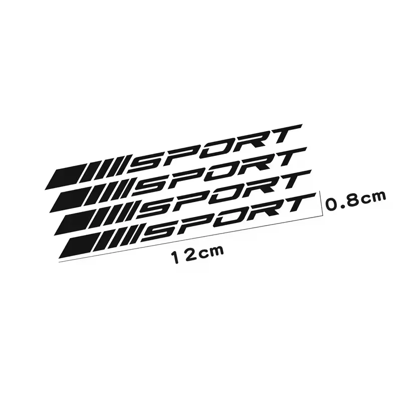 Fashion 4pc Car Stickers Wheels Rims Sport Racing DIY Stripes Decorative Stickers Emblem Car Styling Car SUV Truck Accessories
