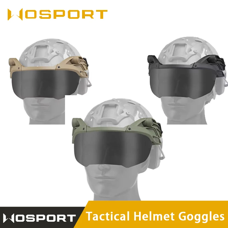 Tactical Helmet Goggles, Paintball Shooting Glasses, External Suspension Flip-up Goggles, Hunting Helmet Accessories