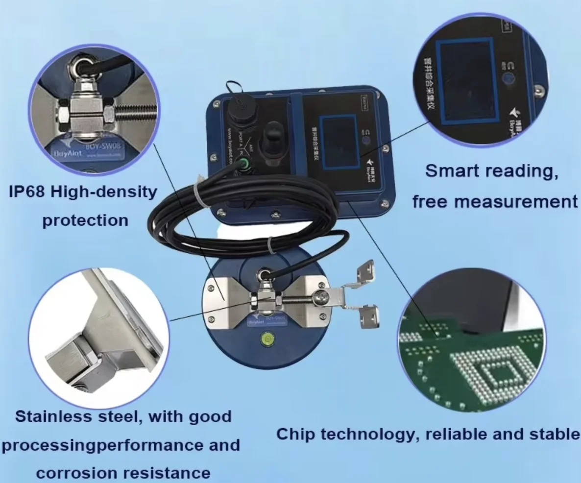 BoyAiot Transmitter Level Air Frekuensi Tinggi IP68 Non-Kontak untuk Reservoir, Kolam Limbah, Saluran Terbuka, Sensor Level Radar