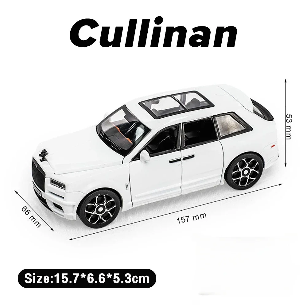 1:32 Rolls Royce Cullinan SUV Car Model Toys Diecast Alloy Miniature Vehicles Sound Light Cars Toy for Boys Kids Collection Gift