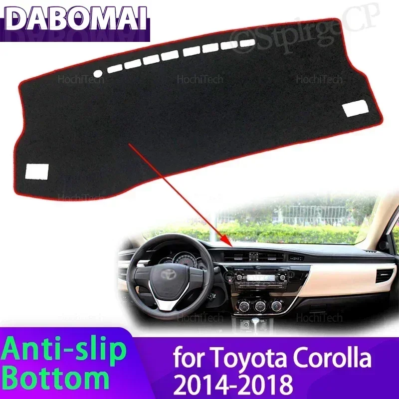 Armaturenbrett-Abdeckung, Dash-Mat, Teppich, Sonnenschutz, Decke, Zubehör für Toyota Corolla E170 E160 2014 2015 2016 2017 2018