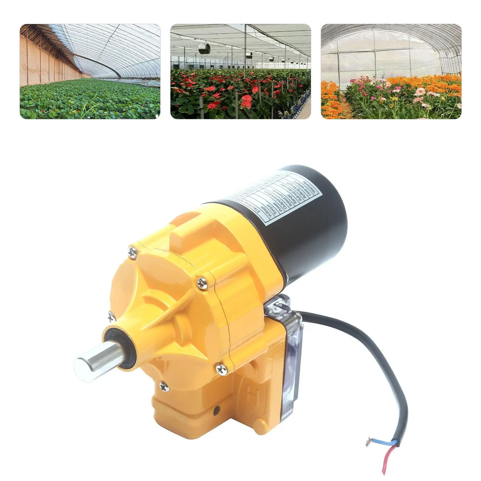 DC24V Electric Film Roller Greenhouse Roll Up Motor Electric Film Roll Machine Greenhouse Film Winding Machine 100W Automate