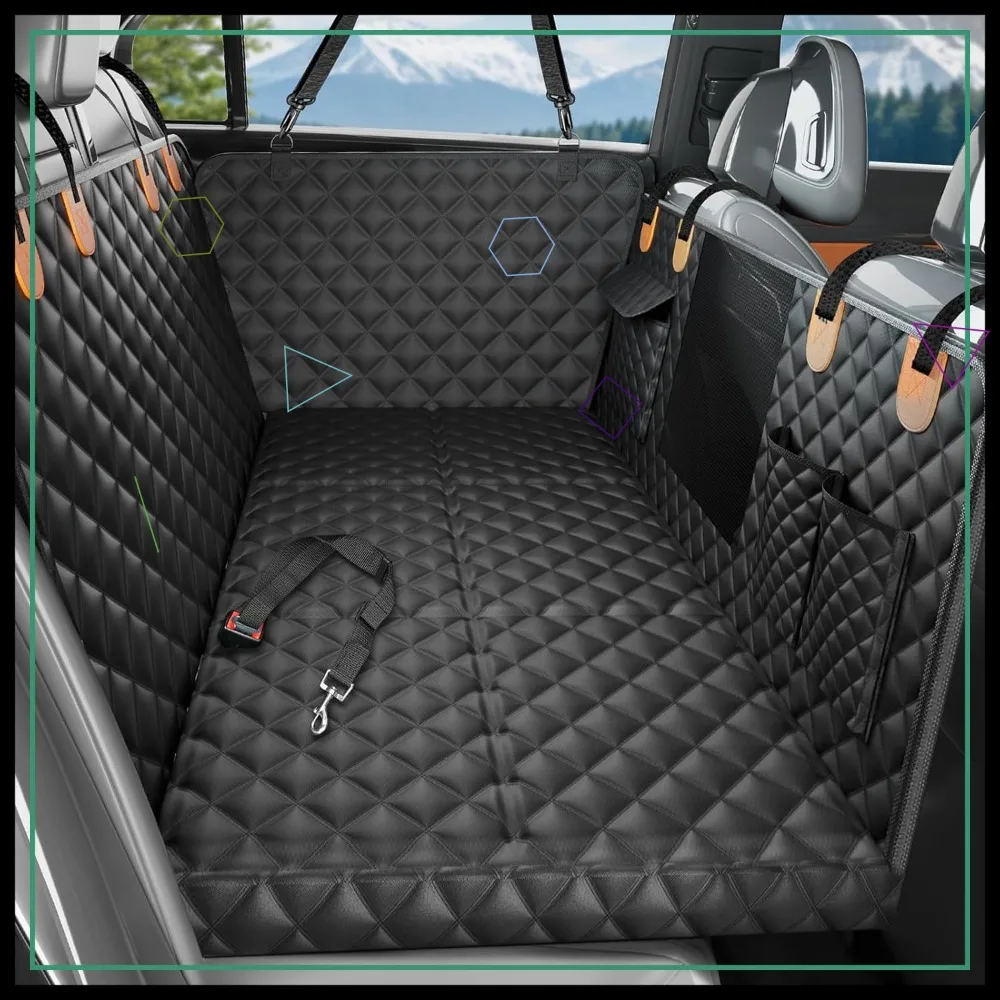 

Ultra Thick Dog Car Seat Cover, Waterproof Hammock for Back Seat, Holds 400lbs for SUV