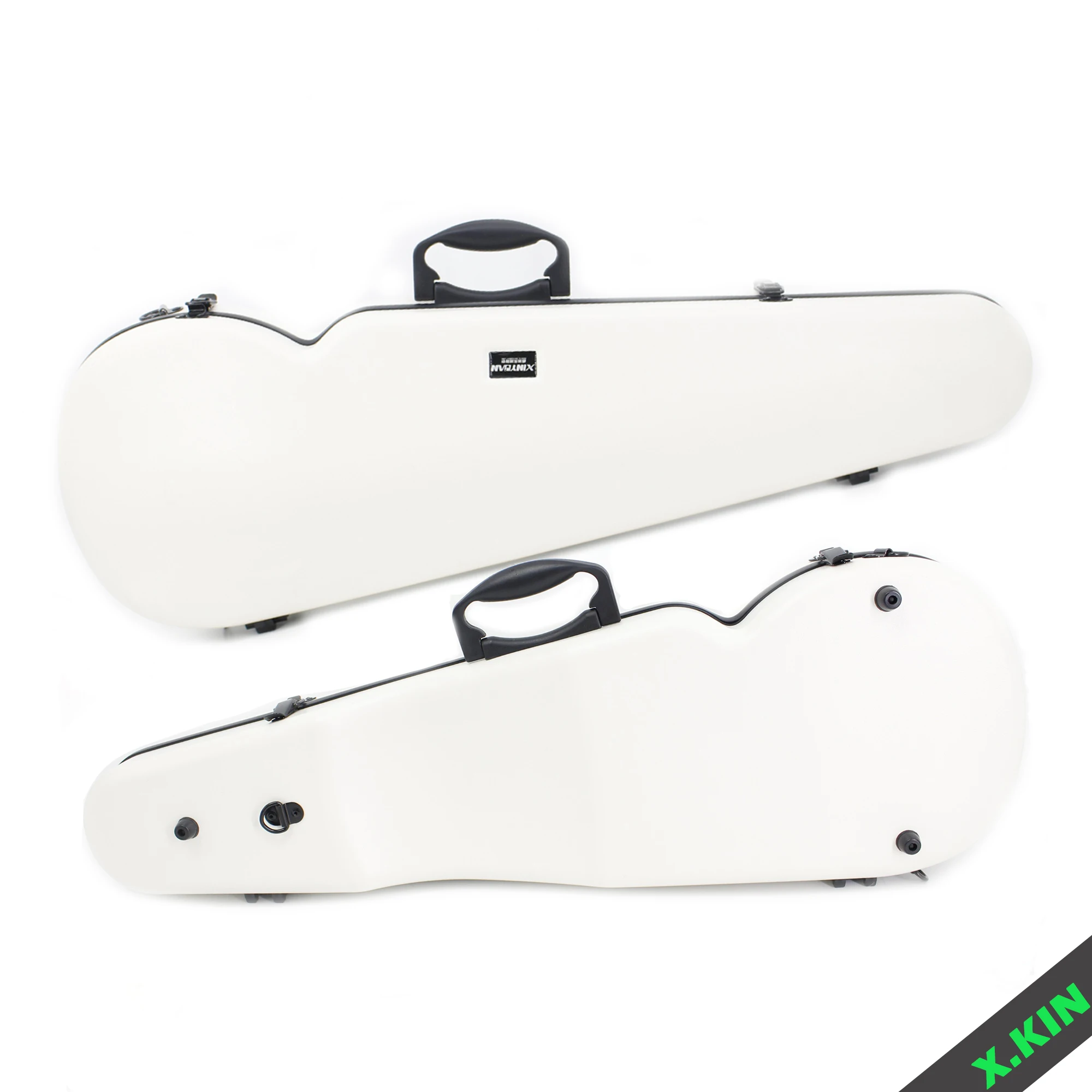 

White Violin Case Violin Case 4/4 Anti-Pressure and Anti-Scratch Pc Triangle Hard Case
