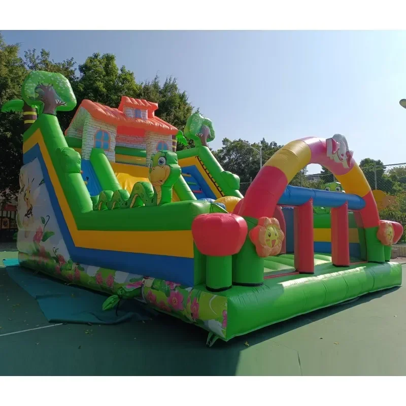 Newly Upgraded Jungle Fairy Tale Inflatable Trampoline Combination Commercial Children's Playground With Slide