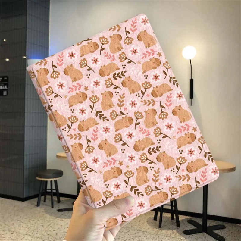 Cartoon Capybara For Xiaomi Redmi Mi Pad 8 7 6 5 4 2 SE K 12.4 11.2 12.1 11 8.8 Pro Max Ultra Inch Tablet Case view 6