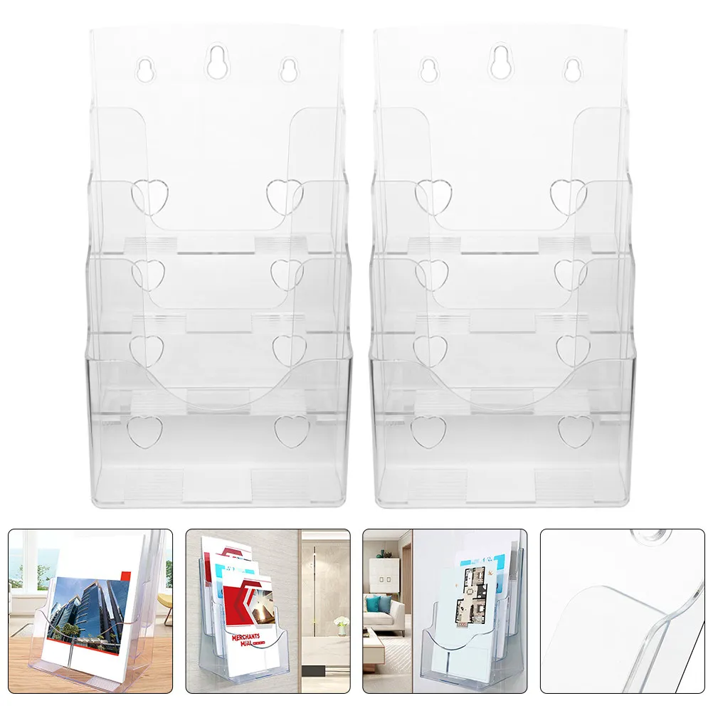 porte-revues-en-plastique-2-pieces-presentoir-de-brochures-a-4-niveaux-organisateur-de-brochures-support-de-litterature-de-bureau-presentoir-de-brochures