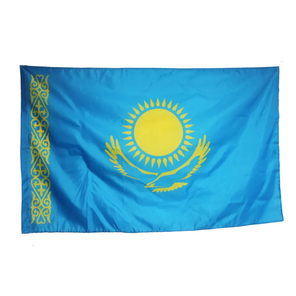 Kazakhstan Country Flag 3 x 5' International Banner 90*150cm Hanging Office/Activity/parade/Festival/Home Decoration fashion