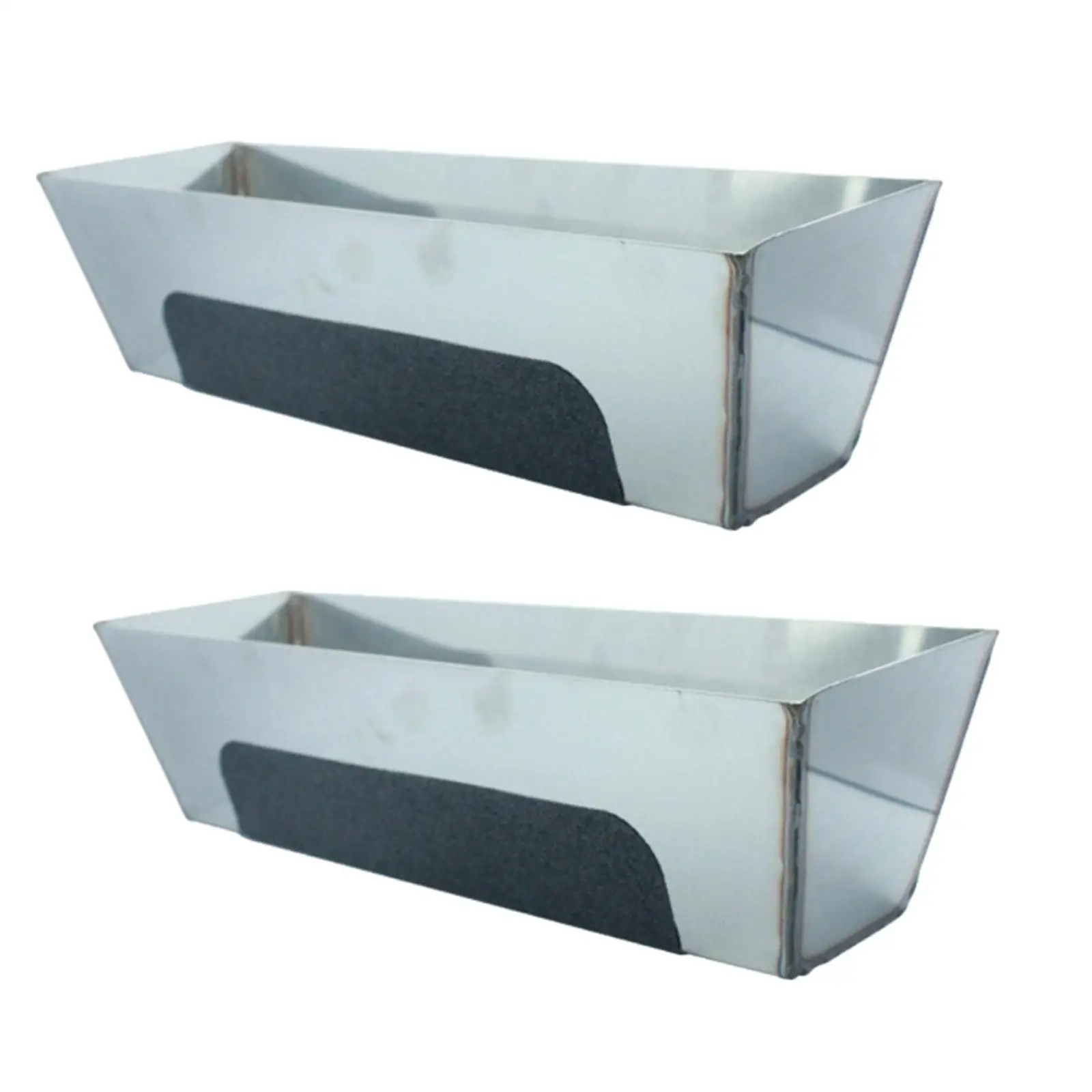 Stainless Steel Mud Pan Sheared Edges Lightweight Plastering Plasterers