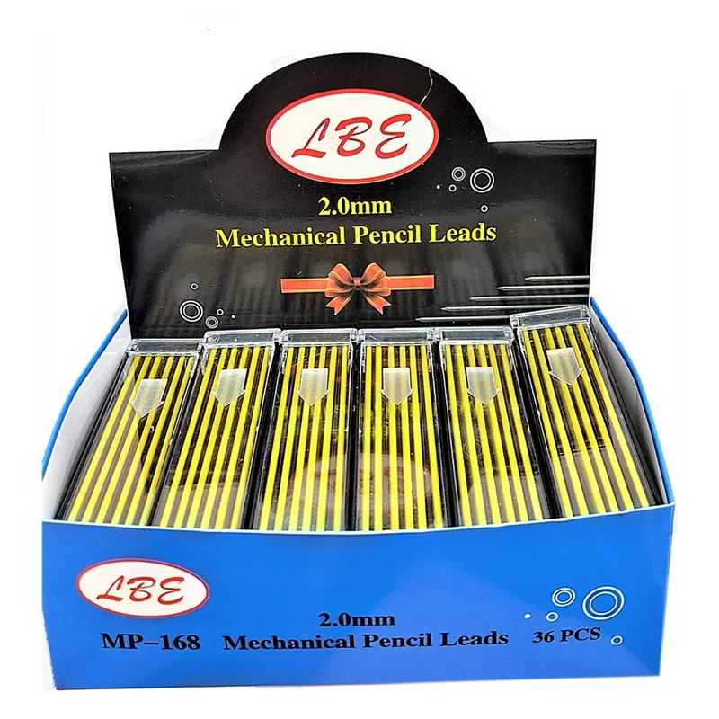 Mechanical Pencil Lead 2.0Mm Lead, Yellow Carpenter Pencil Refill Automatic Pencil Drawing Lead Refill