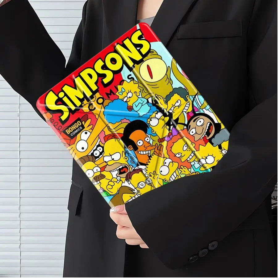 Cartoon The Simpsons Holder Cover Tablet Case For iPad Pro 2025 Air 4 5 M3 M2 1 2 M4 11inch Pro 11th 10th 9th 8th 7th 12.9inch