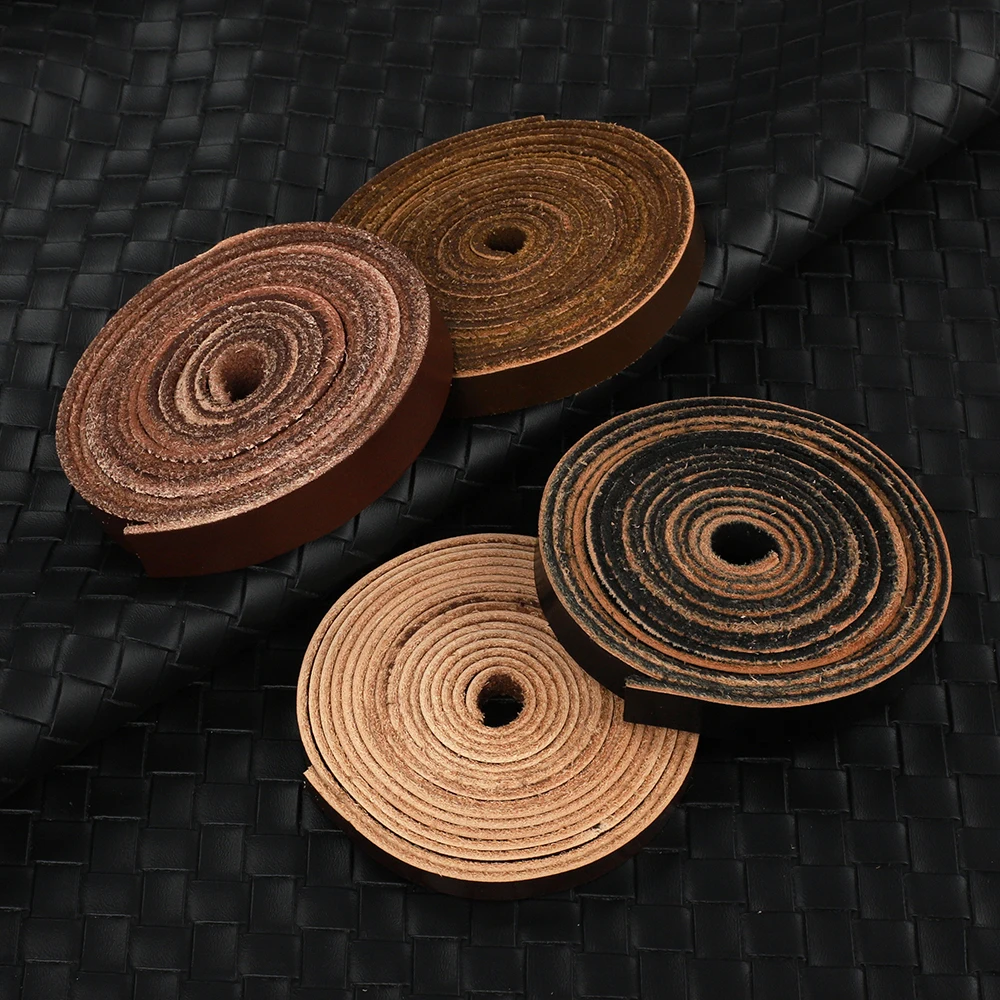 

2 Meters DIY Genuine Leather Crafts for Leather Accessories Belt Handle Black Brown DIY Chokers Necklace Bracelet Making