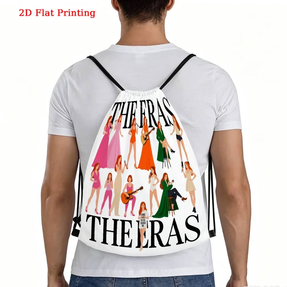 Fashionable, Drawstring Backpack, The Eras Tour Girl Group Print, Fitness Sports Bag, Outdoor Travel Drawstring Pack