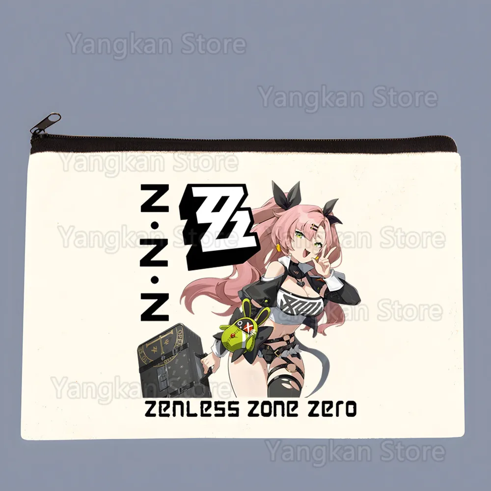 Anime Game Zenless Zone Zero ZZZ Bangboo Canvas Coin Purse Clutch Printing Cloth Coin Purse Student Case Customization