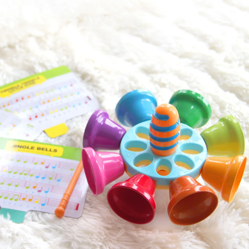 1세트 아기 타악기 음악 회전 벨 유아용 교육용 악기 창의력 발달 소리 감각