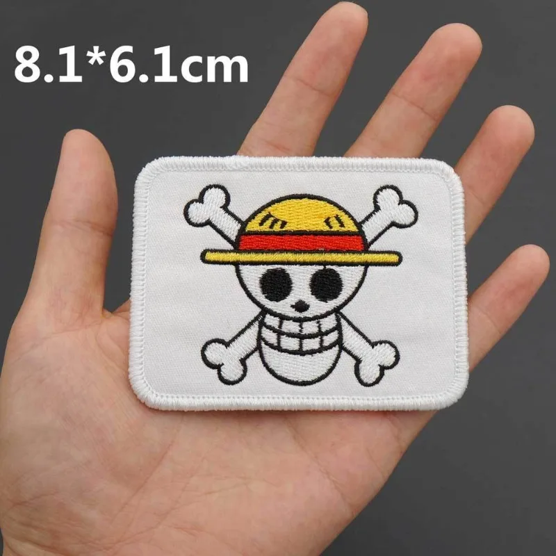 Hot Selling Anime One Piece Luffy Sauron Cartoon Embroidery Velcro Fashion DIY Clothes Patch Velcro Stamp Clothing Accessories