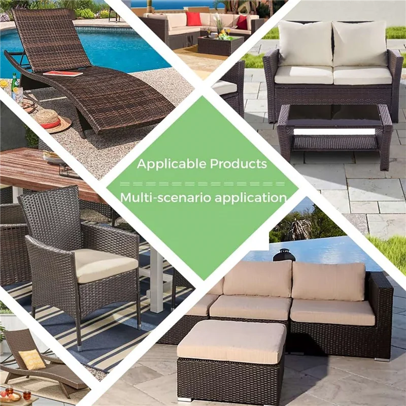 

ABFY-2 шт., плетеный ремонтный комплект длиной 120 футов, пластиковые плетеные принадлежности для ремонта, градиент темно-коричневого цвета с видимой разноцветной полосой