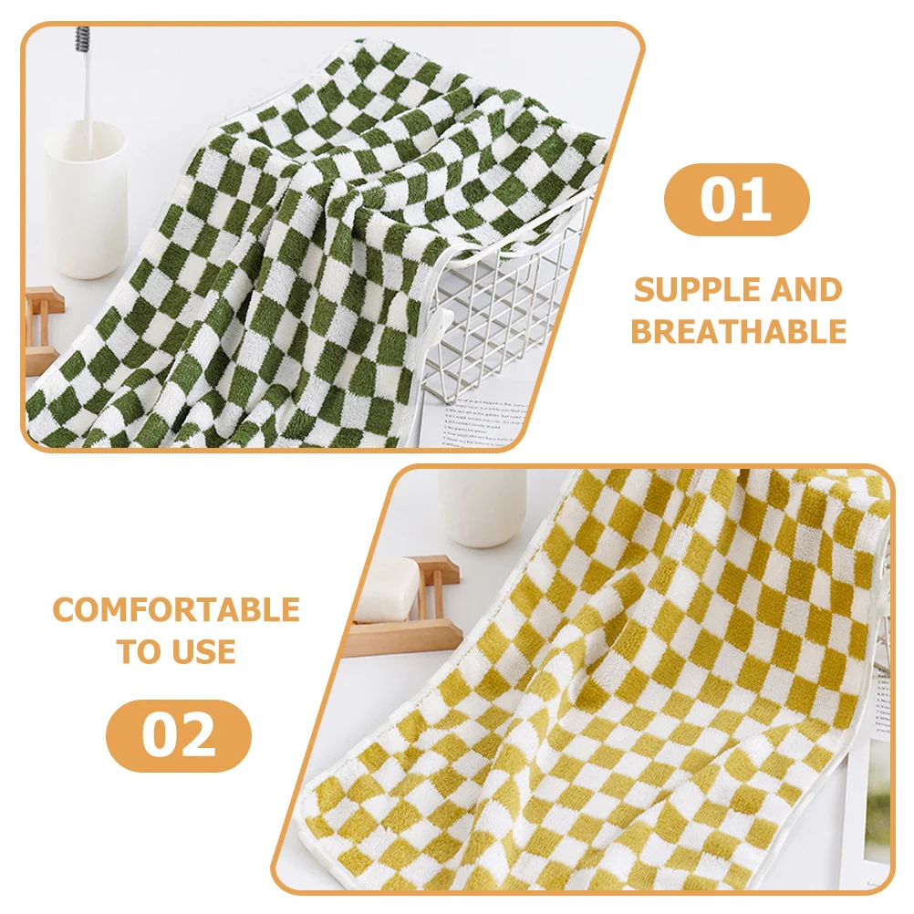 

4pcs Coral Face Towels Large Absorbent Washcloths Reusable Bath Wash Clothes Towel For Home Hotel Spa Gym Travel