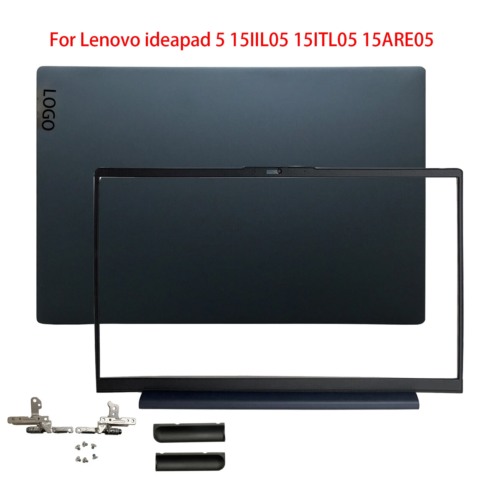 tampa traseira do portatil azul escuro moldura dobradicas para lenovo 15iil05 15are05 5cb0x56073 am1k7000300 am1k7000100 5cb0x5 tampa traseira novo 01